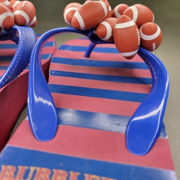 BUBBLE FLOPS 🏈 FOOTBALL🏈Size 6 [GREAT CONDITION] platform flipflos - Picture 12 of 17